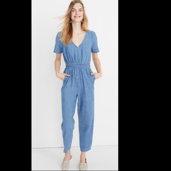 madewell puff sleeve jumpsuit